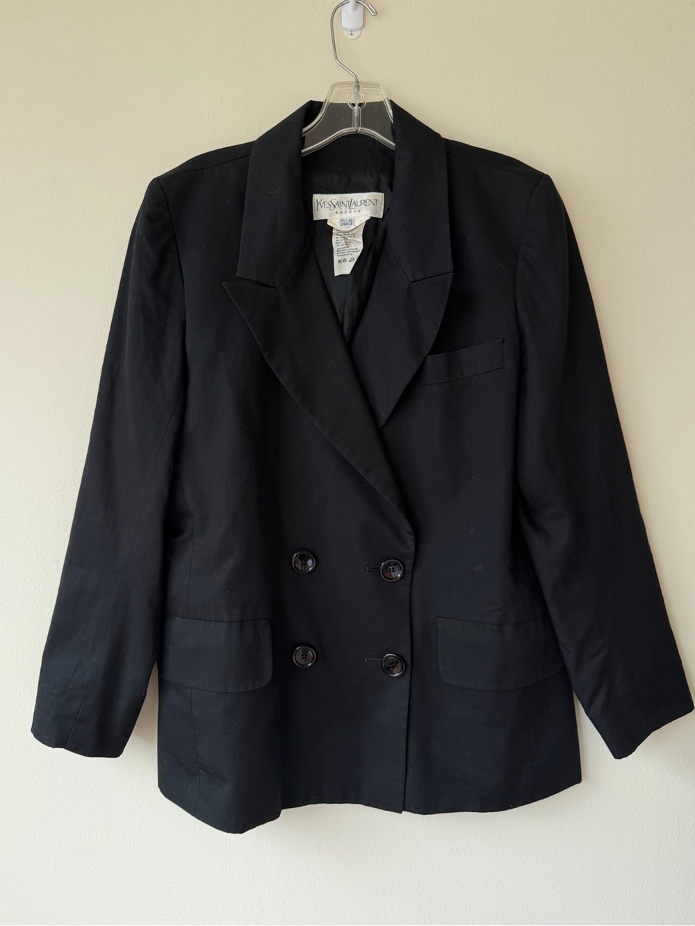 Yves Saint Laurent Black Double-Breasted Women's Blazer